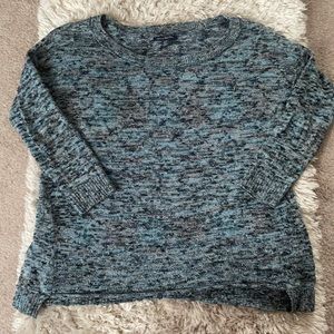 American Eagle size XS blue speckled gold sweater